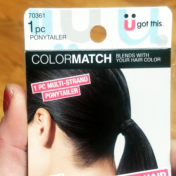 NWT 3×Scünci ColorMatch PONYTAILER 100% Spandex Hair Elastic: DARK BROWN/BLACK! - Picture 7 of 14